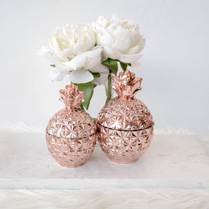 Rose Gold Pineapple Candles