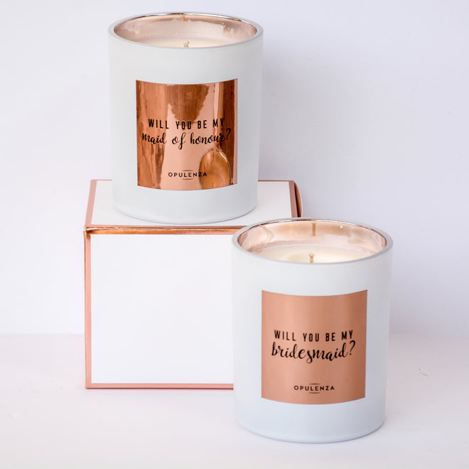 Bridal Party Proposal Candles
