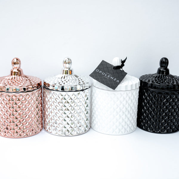 Geo candle in various colours