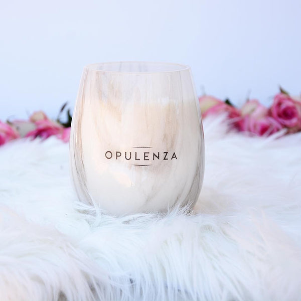 Marble Stemless Scented Soy Wax Candle - Candles - Opulenza Fragrances 