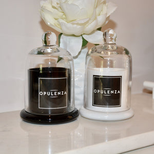 MONOCHROME CLOCHE SOY WAX SCENTED CANDLES - Opulenza Fragrances 