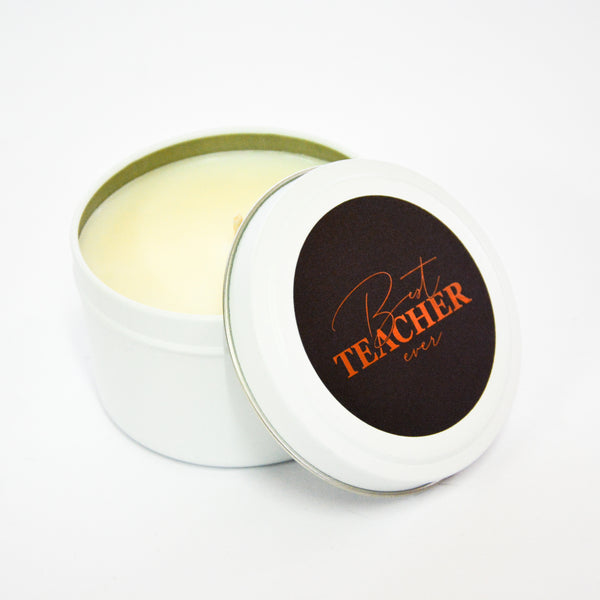 Best Teacher Ever Scented Candle Tin
