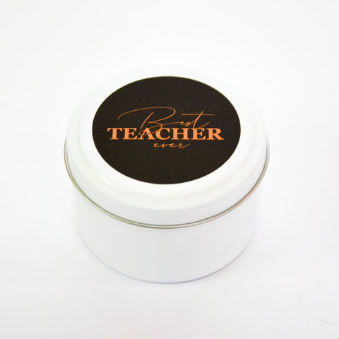 Best Teacher Ever Scented Candle Tin
