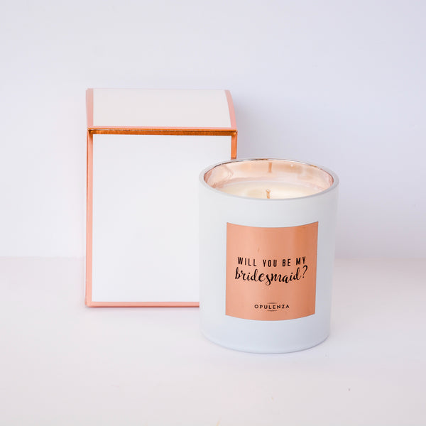 Will you be my bridesmaid? - scented soy candle
