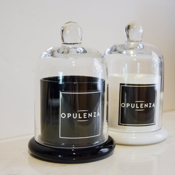 MONOCHROME CLOCHE SOY WAX CANDLES - Candles - Opulenza Fragrances 